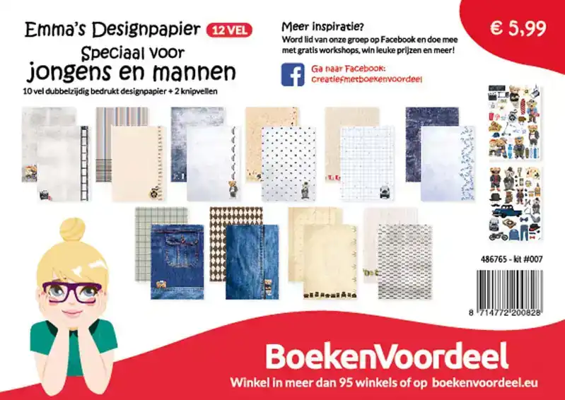 Emma's papierset 007 Speciaal voor jongens en mannen
