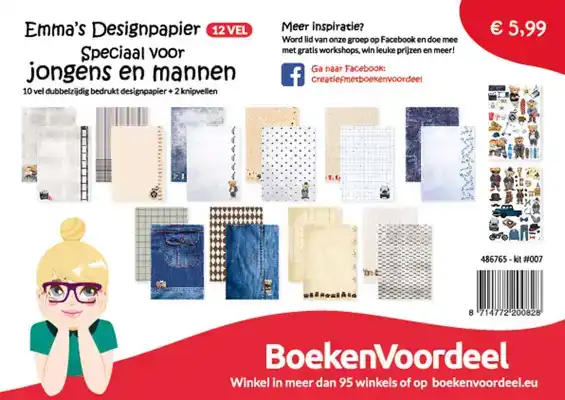 Emma's papierset 007 Speciaal voor jongens en mannen