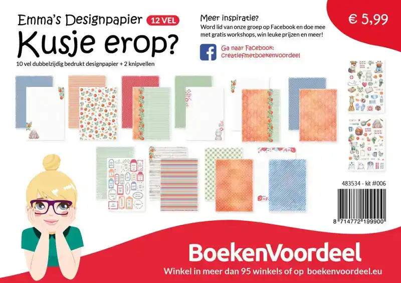 Emma's Papierset Kusje erop? 12 vel A4