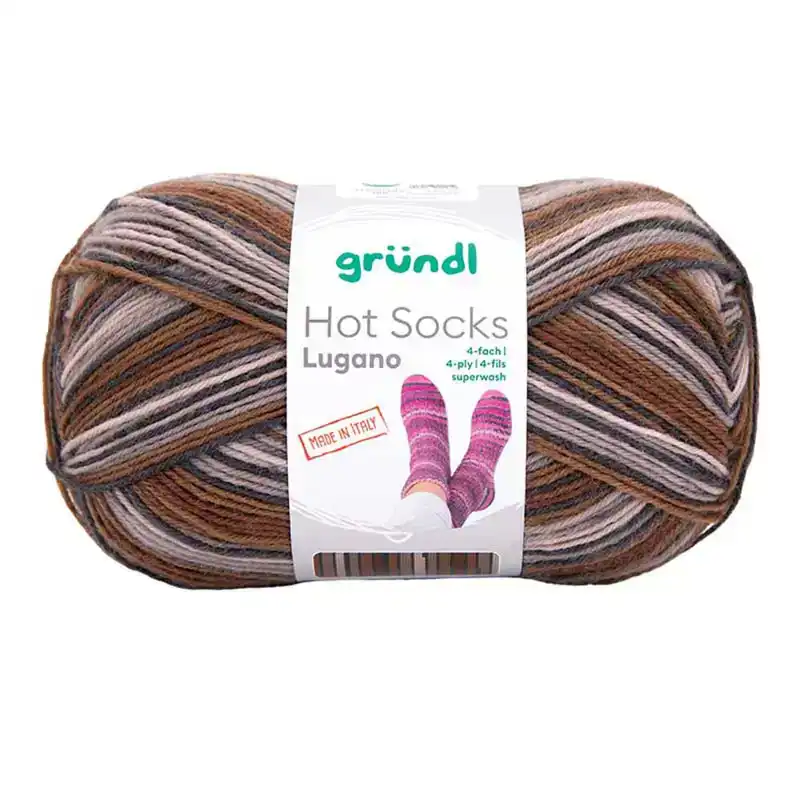 Hot socks Lugano 4-kleur Bruin