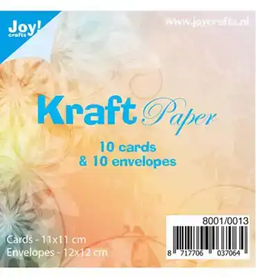 Joy kraft kaarten met envelop