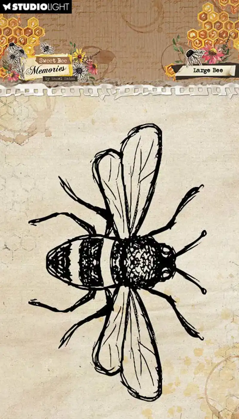 Sweet bee memories clear stamp Large bee