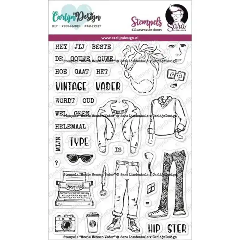 Carlijn Design Mooie mensen Vader stempel