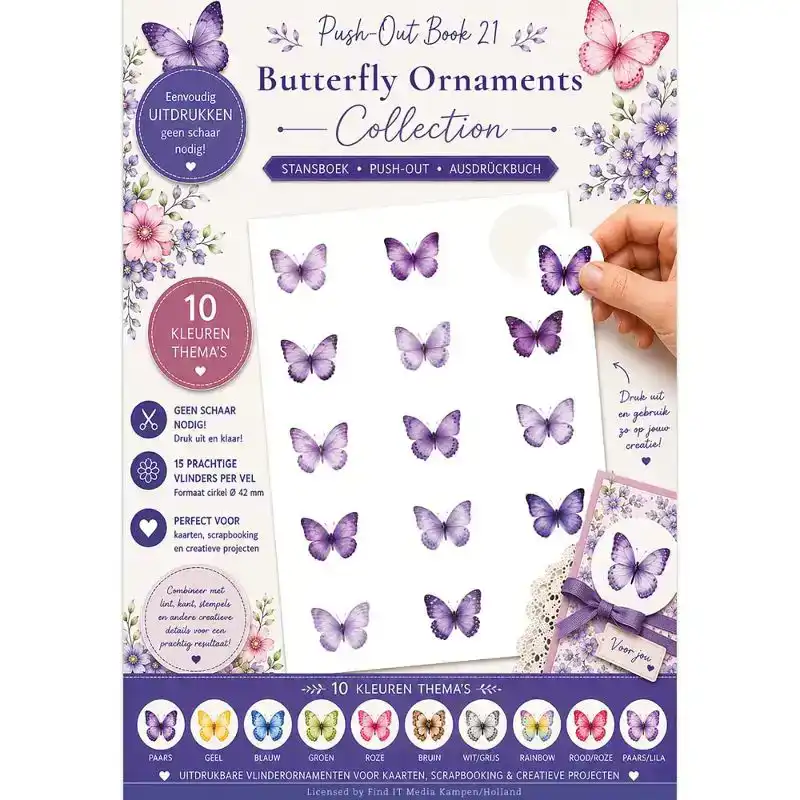 Push-Out Book 21 - Butterflies Ornaments Collection