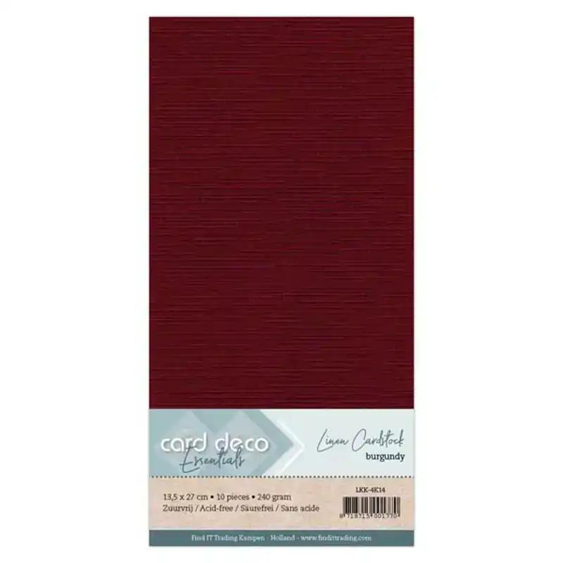 Linnenkarton vierkant bordeaux