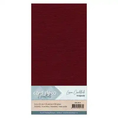 Linnenkarton vierkant bordeaux