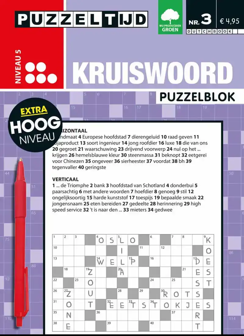 Puzzelblok kruiswoord 5punt nr3