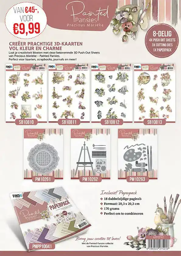 Actie pakket Painted Pansies