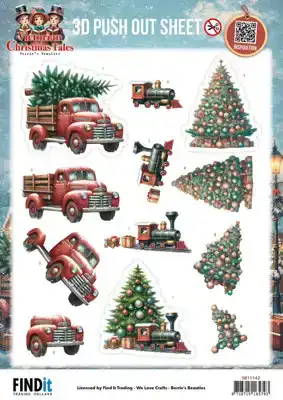 3D Pushout Sheet Berries Beauties Victorian Christmas Underneath the Christmas tree
