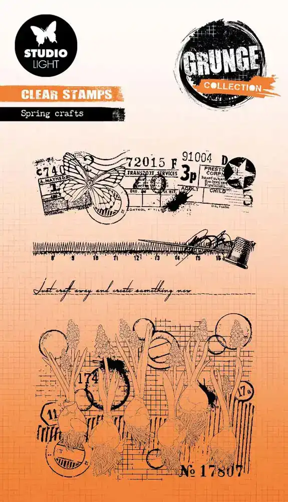 Studio Light Grunge Clear Stamp Spring Crafts