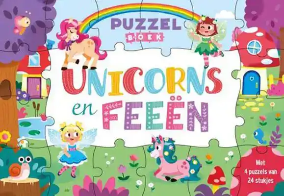 Unicorns en feeën Puzzelboek