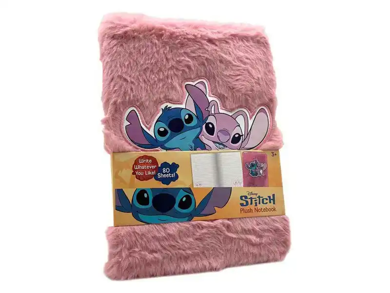 Pluche notitieboek Stitch roze