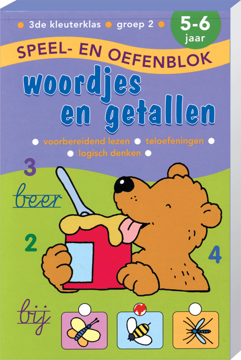 Speel en Oefenblok 5 tot 6 jaar Woordjes en Getallen