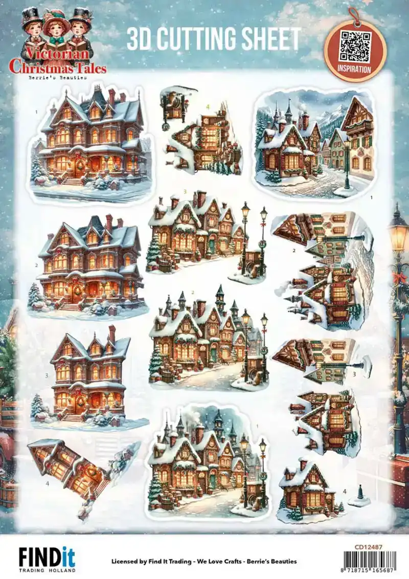 3D Knipvelset Berries Beauties Victorian Christmas Home for Christmas/ Underneath the Christmas tree