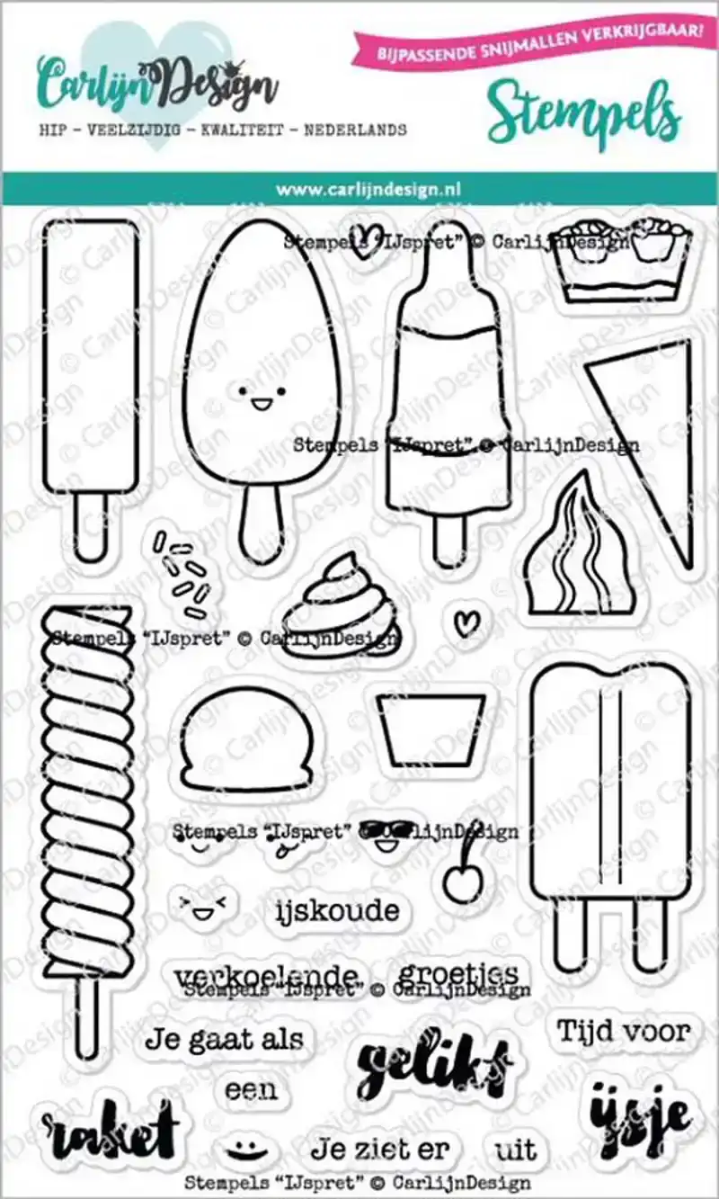 Carlijn Design Clear stamps ijspret