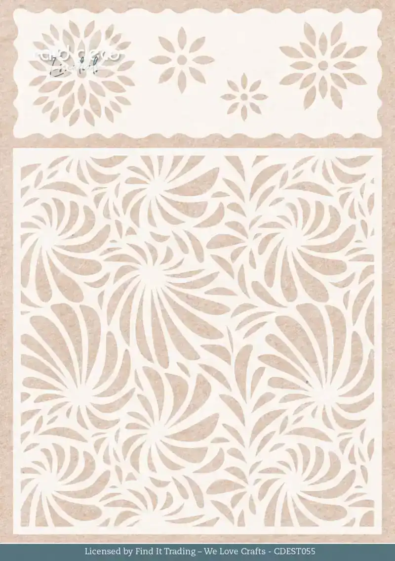 Stencil - Card Deco Essentials - Purple Blossom - Flowers - A5