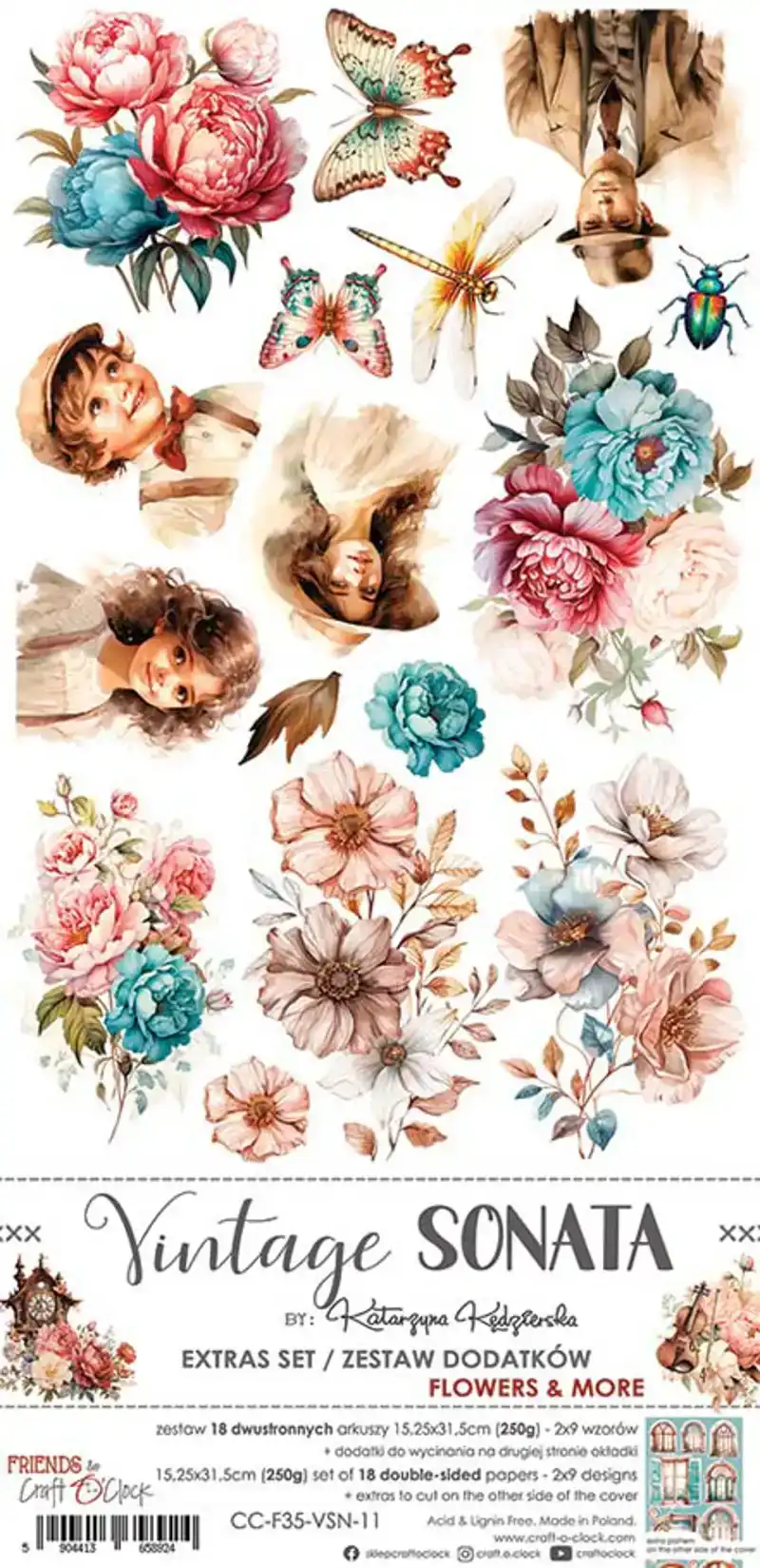 Craft O Clock Vintage sonata extra set Flowers