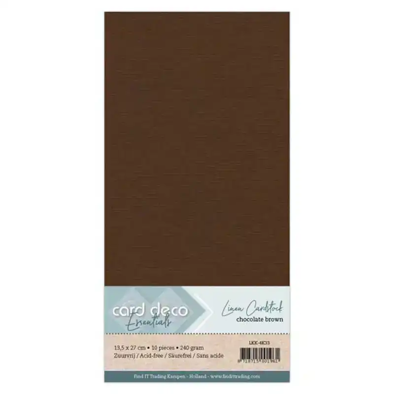 Linnenkarton - vierkant - chocoladebruin