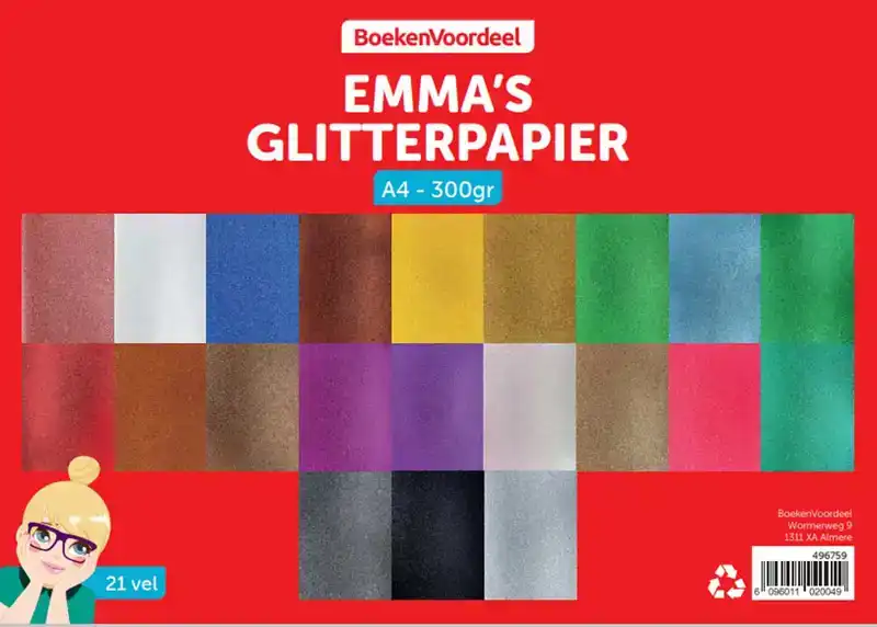 Emma's glitterpapier 20 vel A4