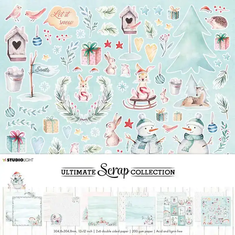 Scrapbook Background Christmas Collection