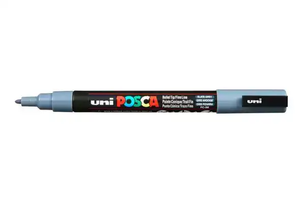 Posca verfmarker pc-3m leigrijs fijn