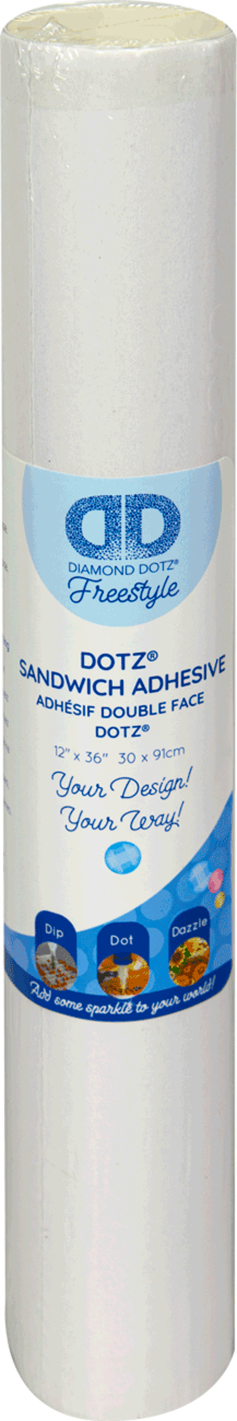 Diamond Dotz dubbelzijdige folie rol (30x91cm)