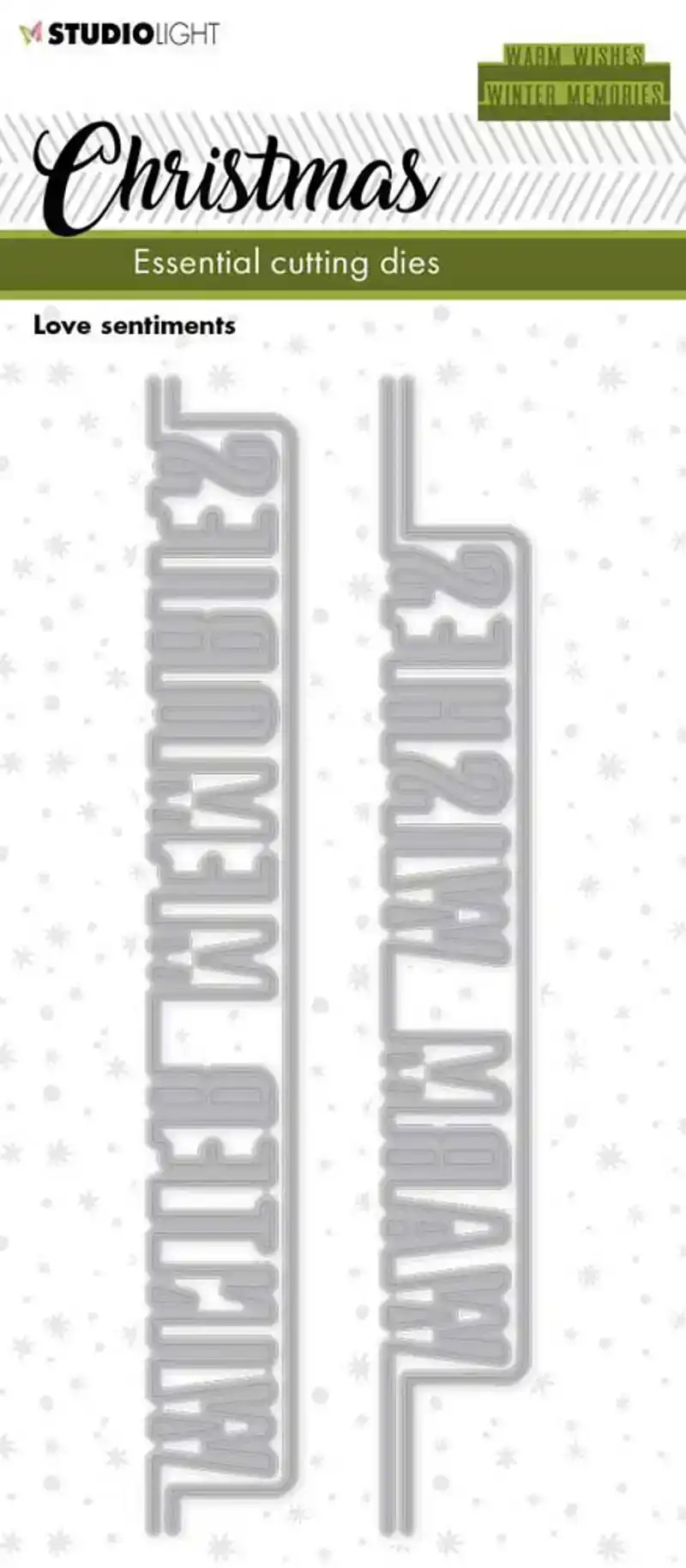 Studio Light Cutting die Christmas essentials 2  Love sentiments nr. 241