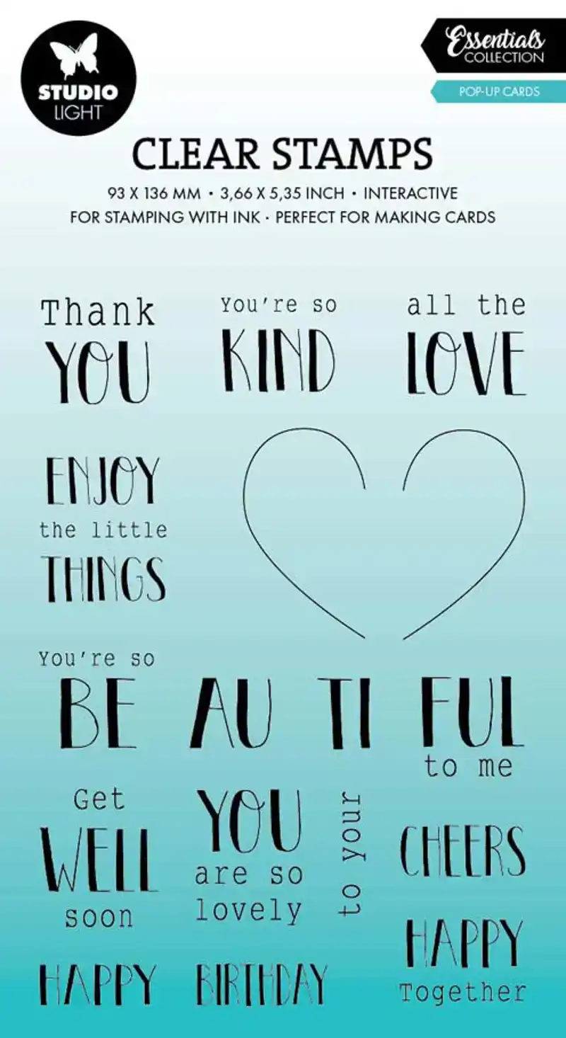Interactieve pop-up cards clear stamp