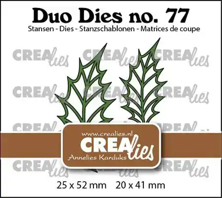 Crealies Duo Dies no. 77, Blaadjes 22 Open Hulstblaadjes