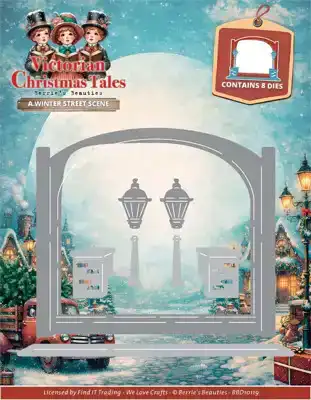 Berries Beauties Victorian Christmas Snijmal A Winter Street Scene