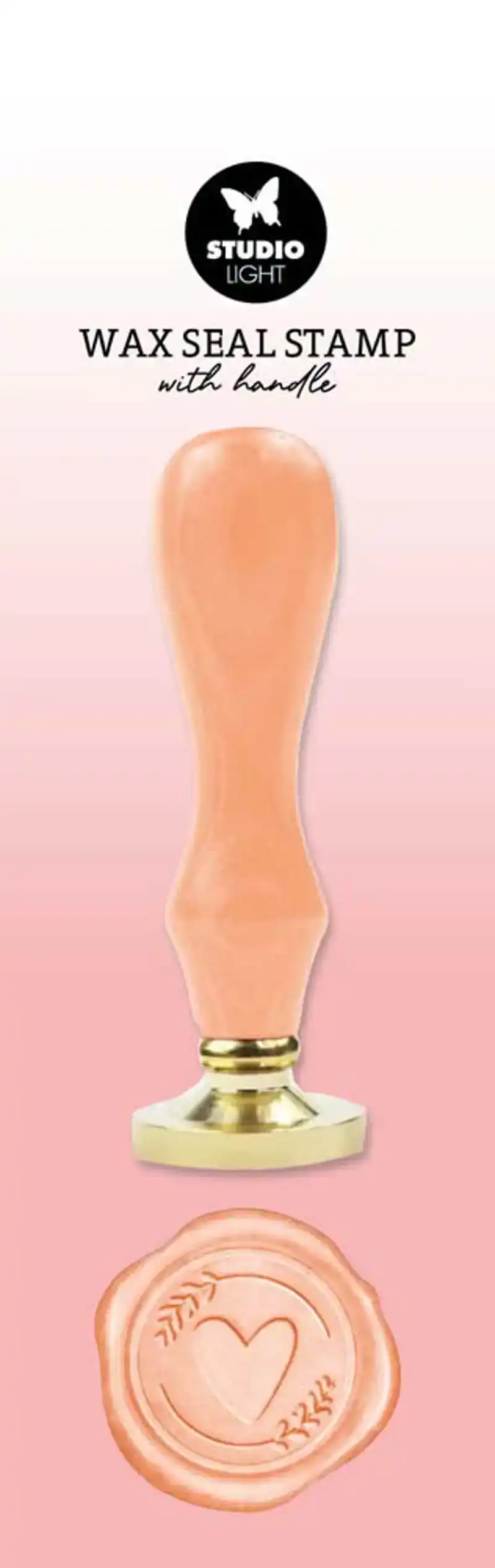 Studio Light wax Stamp Peach Heart