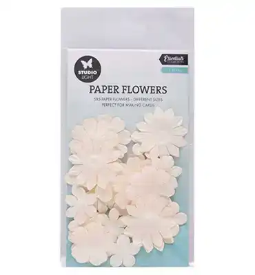 Paper flowers 25x creme