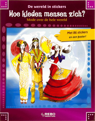 Hoe kleden mensen zich? de wereld in stickers