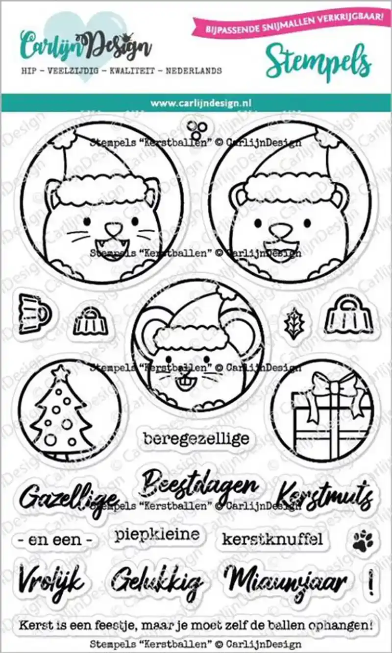 Carlijn Design Kerstballen clear stamps