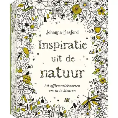 Inspiratie uit de natuur  - 30 affirmatiekaarten om in te kleuren