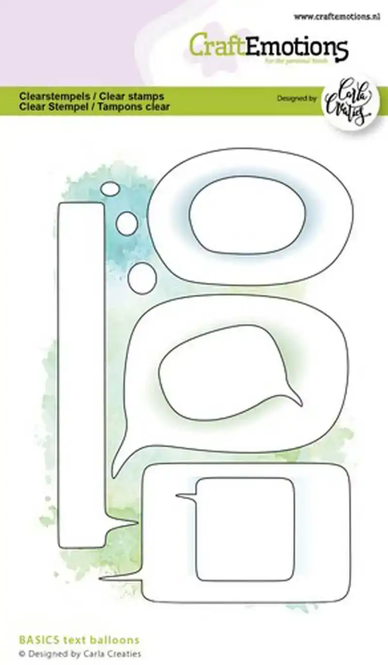 Craft Emotions Clear Stamp Basic Text Balloons