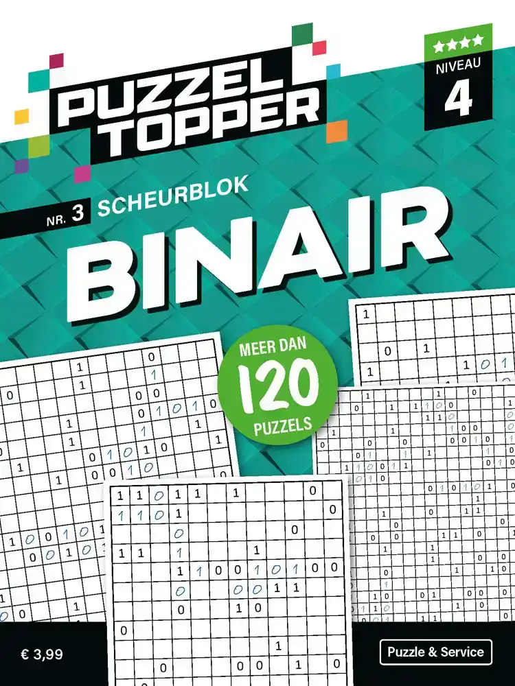 Puzzelblok binair 4 punt nr.3 puzzeltopper