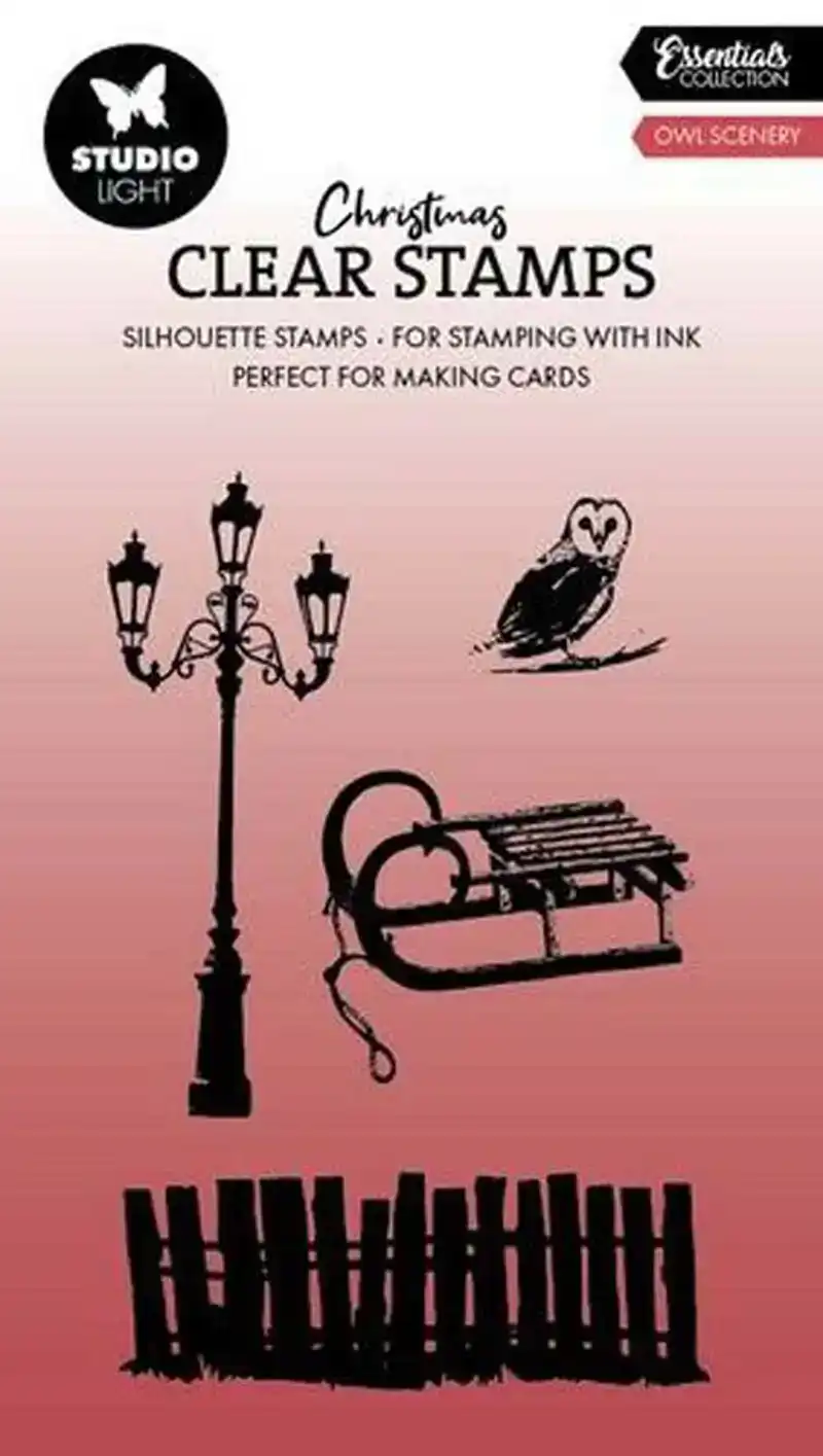 Studio Light clear stamp Owl scenery