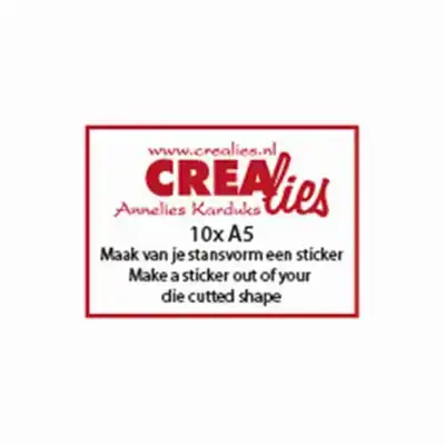 10 vel A5 'Maak van je stansvorm een sticker'