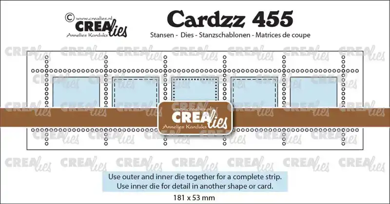 Crealies Postzegelstrip 5x vierkant