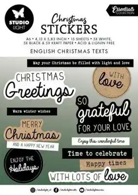 Studio Light sticker pad Engelse tekst