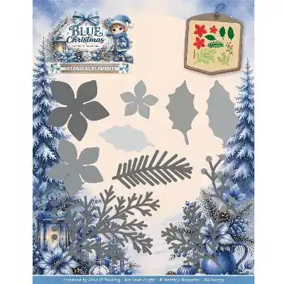 Snijmal Berries Beauties Blue Christmas Botanical Elements