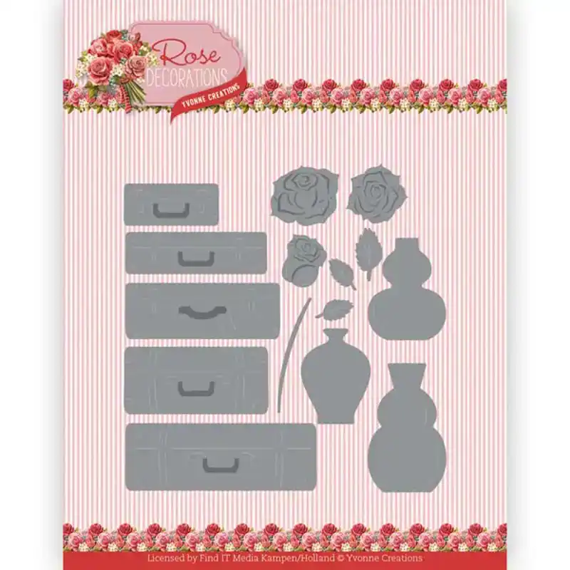 YC Rose dcorations snijmal Roses and suitcases
