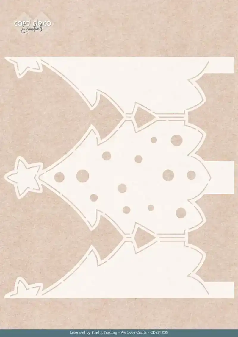 Card deco essential stencil gnome for christmas tree a4