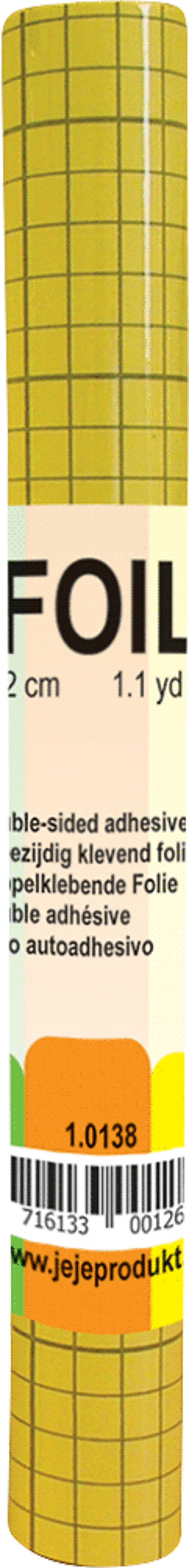Tweezijdig klevend folie op rol van 1mtr