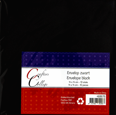Enveloppen zwart 14x14cm 110gr