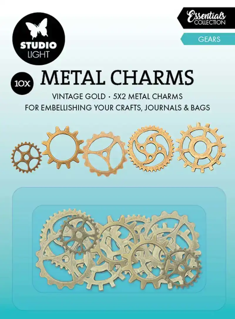 Metal charms gears - Essentials nr. 03