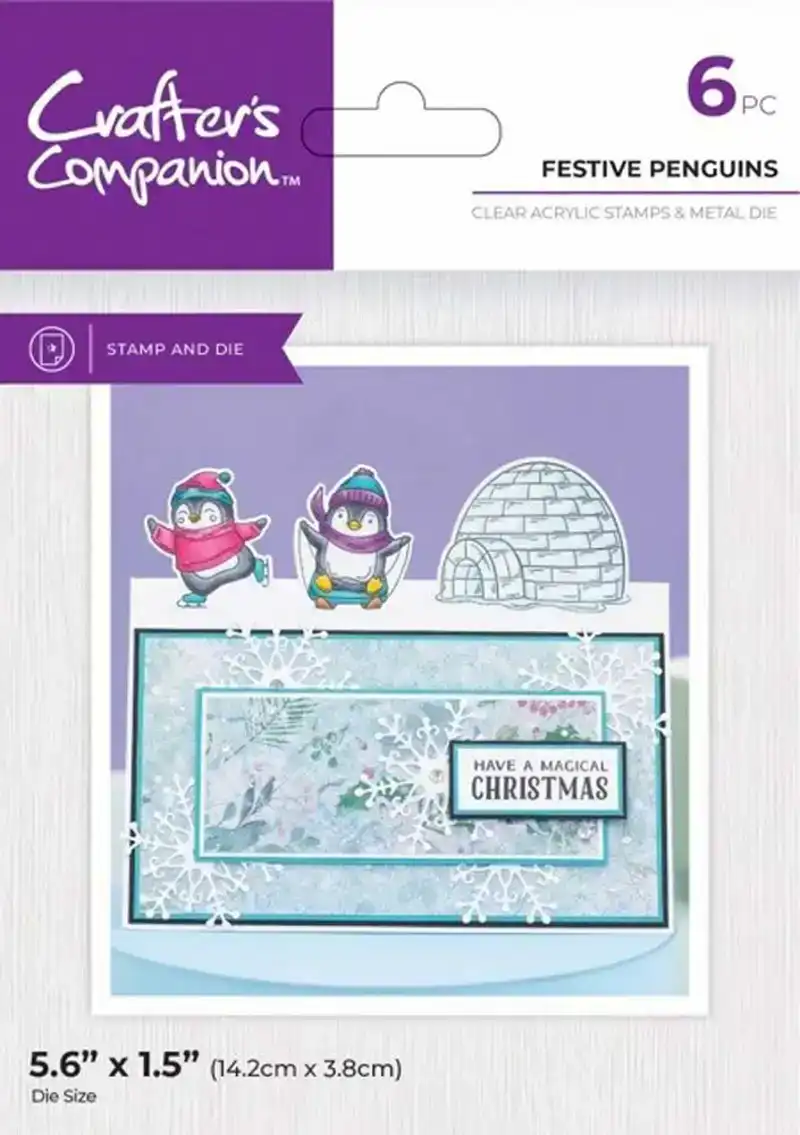 Stamp & Die set Festive Penguins