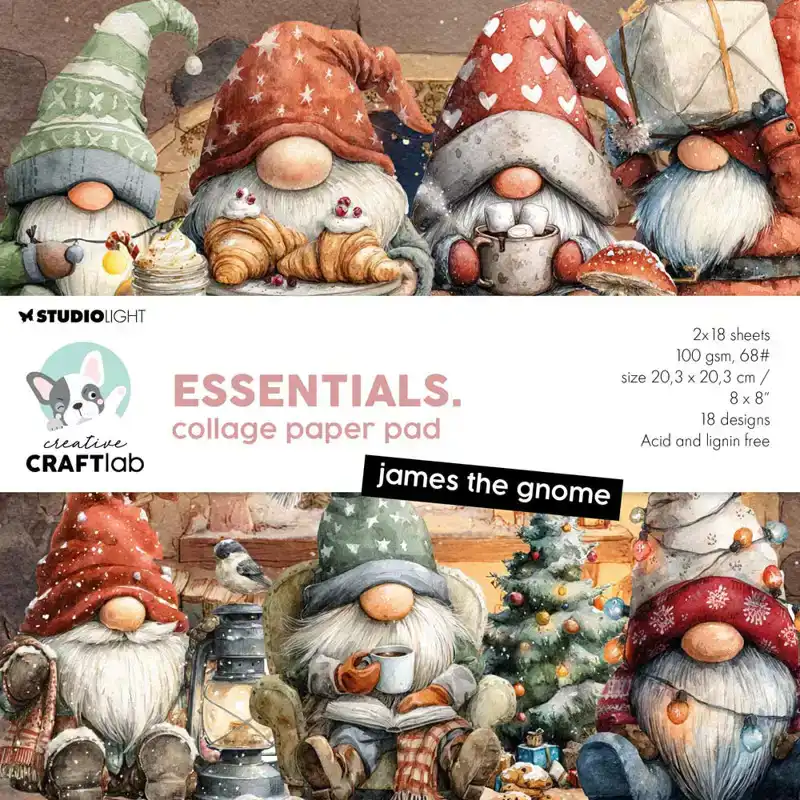 Studio Light Creative Craftlab Essentials Collage Paper Pad James the Gnome