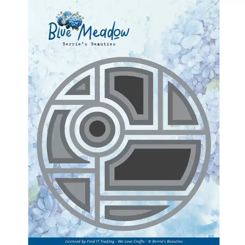 Berries Beauties blue meadow snijmal meadow circle frame